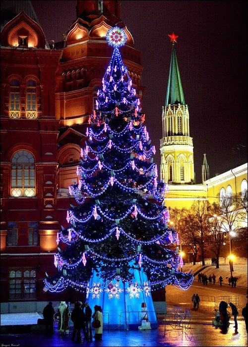 Christmas tree, Moscow, Russia