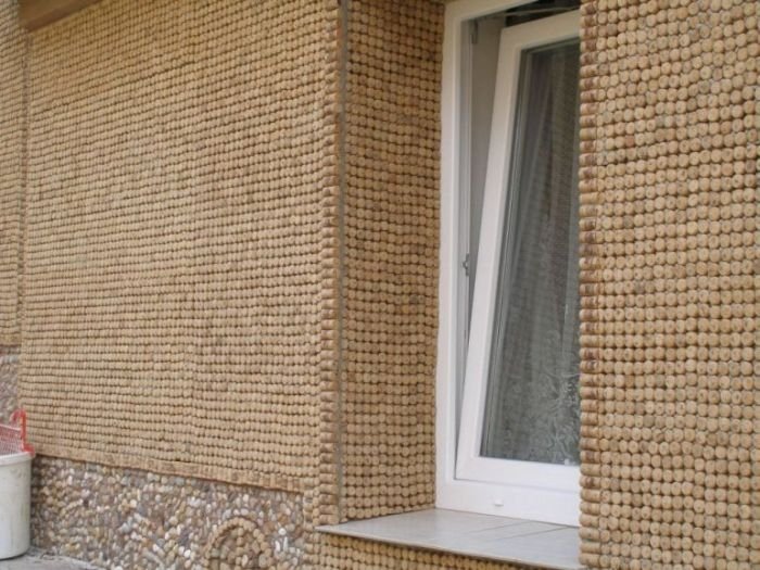 house made of wine corks
