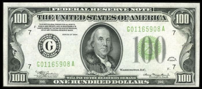 History: 150 years of United States $100 (one hundred-dollar) bill, United States