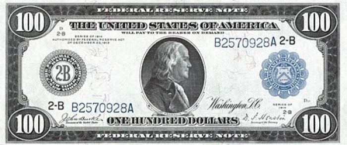 History: 150 years of United States $100 (one hundred-dollar) bill, United States