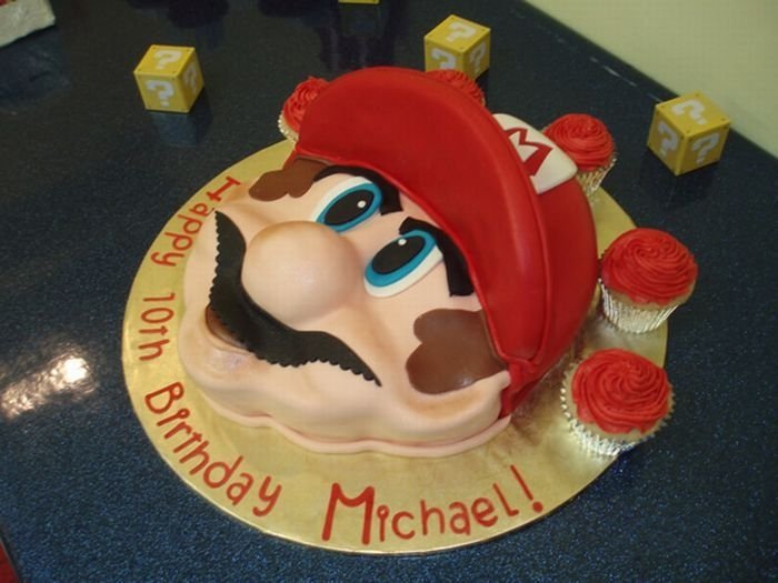 super mario cake