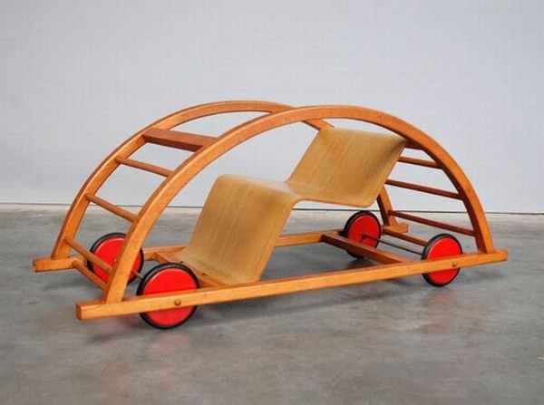 kid's car & rocking chair by Hans Brockhage