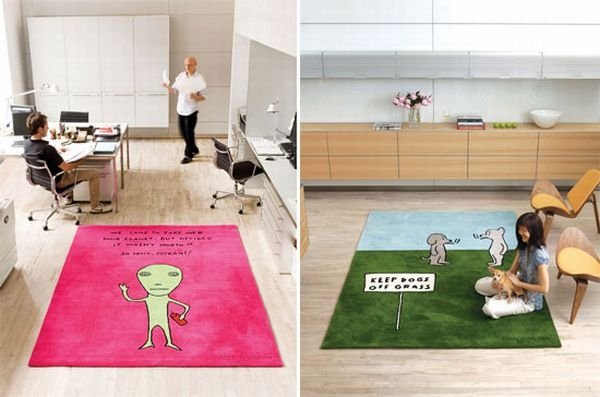 creative pillows and rugs