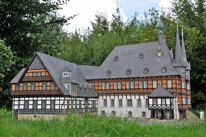 Miniwelt Lichtenstein, miniature park, Lichtenstein, Zwickau, Saxony, Germany