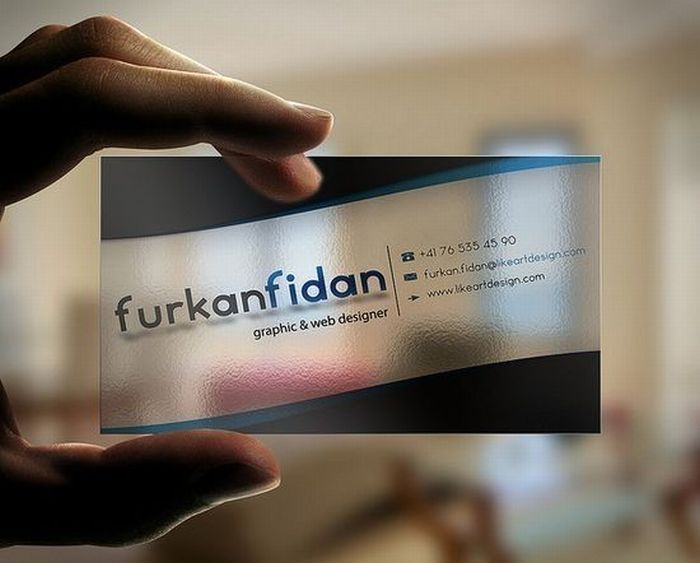 creative transparent business card