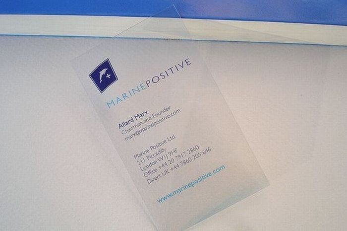 creative transparent business card