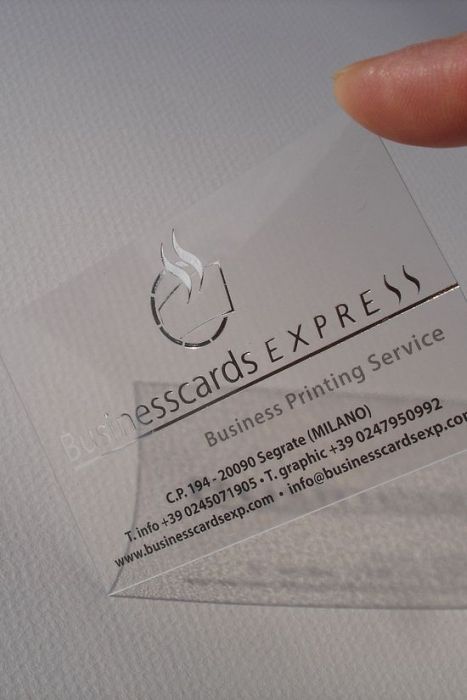 creative transparent business card