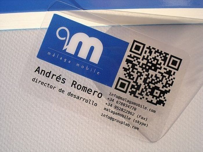 creative transparent business card