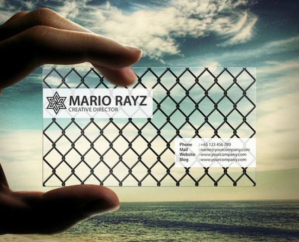 creative transparent business card