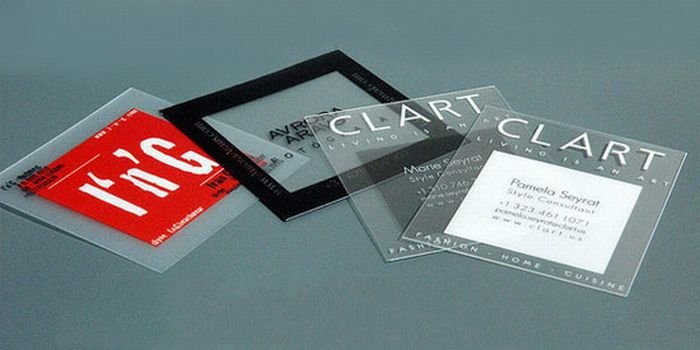 creative transparent business card