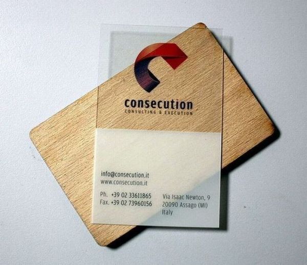 creative transparent business card