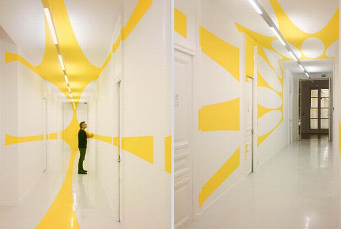 Anamorphic illusions by Felice Varini