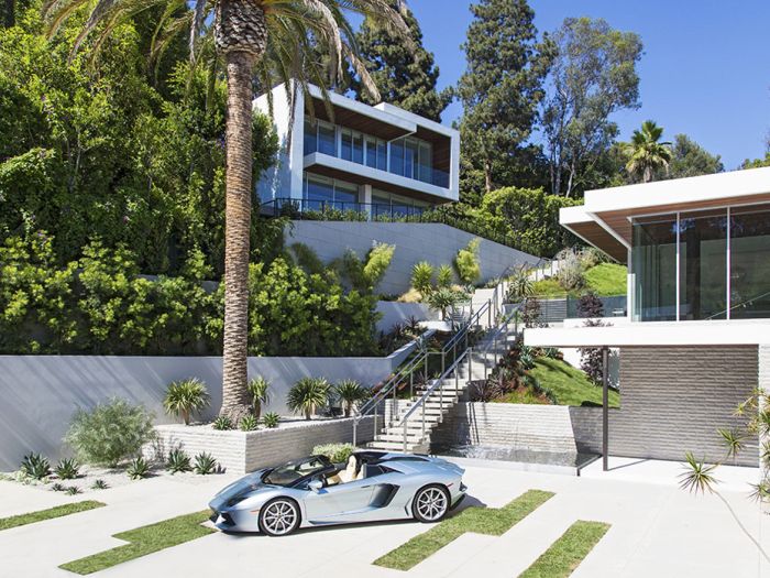 Sunset Strip expensive house, Sunset Boulevard, West Hollywood, California, United States