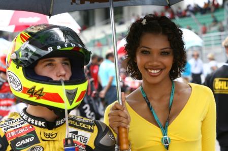 Pol Espargaro and girl, Malaysian 125GP Race 2007