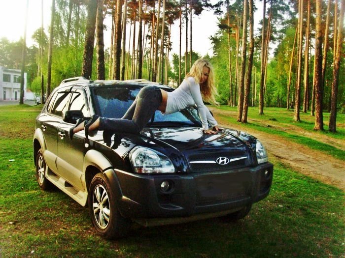 girl with a car