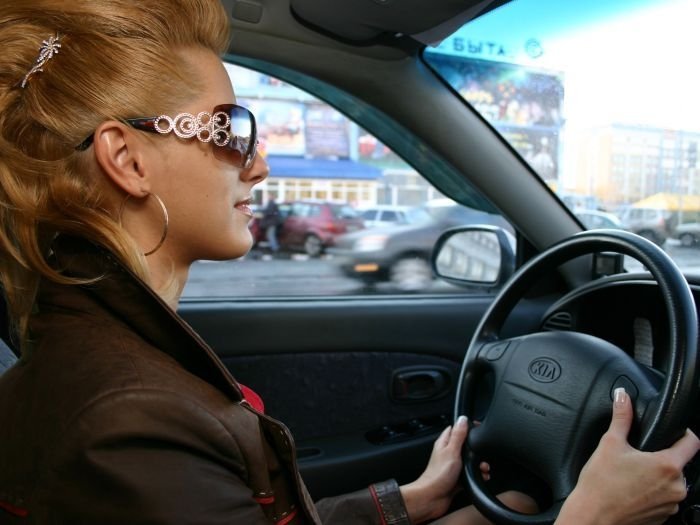 girl with a car