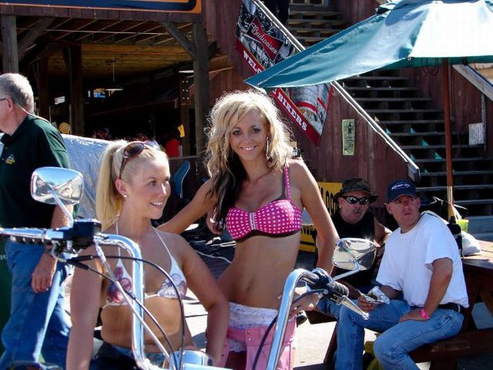 Sturgis Motorcycle Rally girls, South Dakota, United States