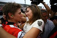 Motorsport models: Casey and wife Adrianna Stoner celebrate, Japanese MotoGP 2007
