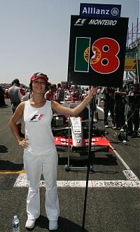 TopRq.com search results: Grid Girl For Tiago Monteiro Mindalnd Mf1 Racing Magny Cours 2006-07-16