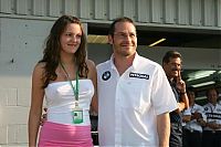 TopRq.com search results: Jacques Villeneuve Bmw Sauber With His Wife Johanna Silverstone 2006-06-08