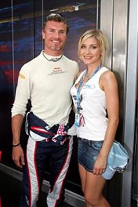 Motorsport models: Sophye Gassmann And David Coulthard Red Bull Racing Hockenheim 2006-07-28