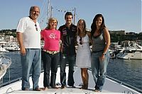 Motorsport models: Tiago Monteiro With His Girlfriend And Sister Father And Mother - Monaco 2006-05-27
