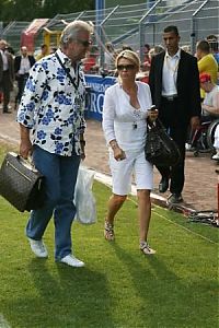 Motorsport models: Willi Weber And Corina Schumacher Wife Of Michael Schumacher Hockenheim 2006-07-26