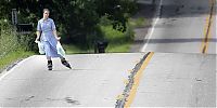 Pictures of the Day: Amish Roller Blading