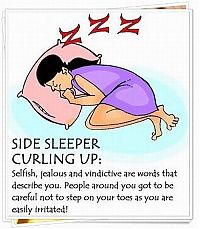 Emoticons: sleeping position sayings