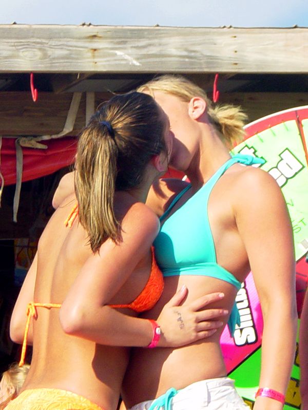 Bikini Babes Kissing