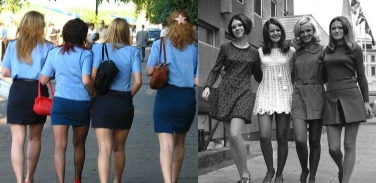 girls now and then