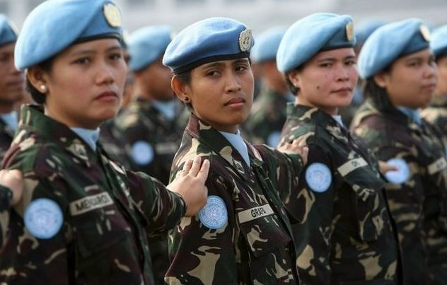 girl in a military