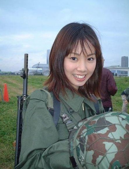 girl in a military