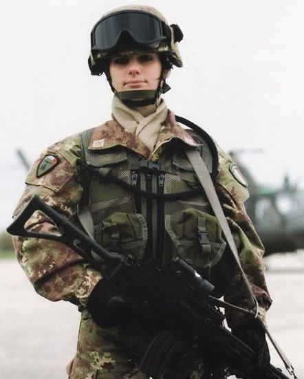 girl in a military