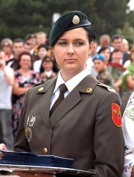 girl in a military