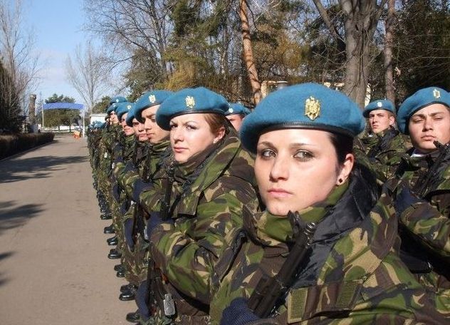 girl in a military