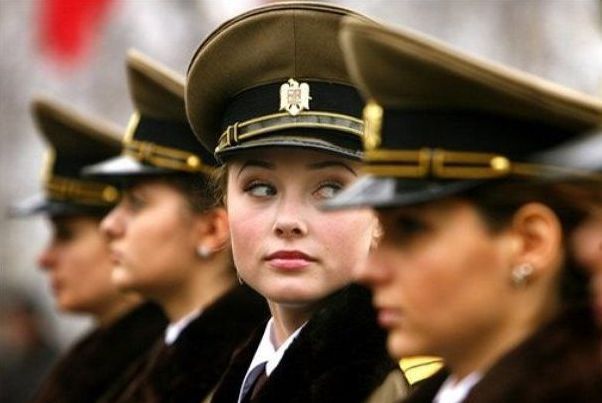 girl in a military