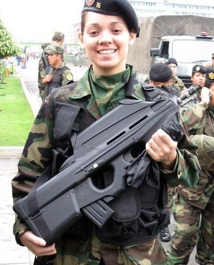 girl in a military