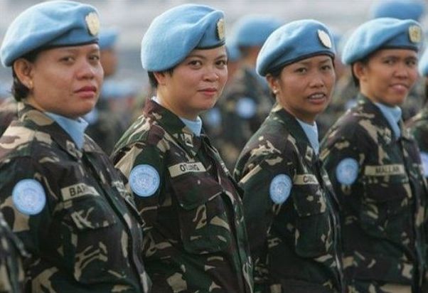 girl in a military