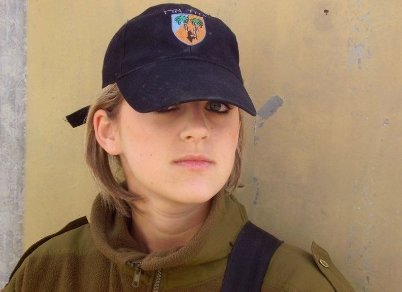 girl in a military