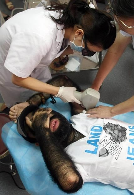 The most hairy man, China