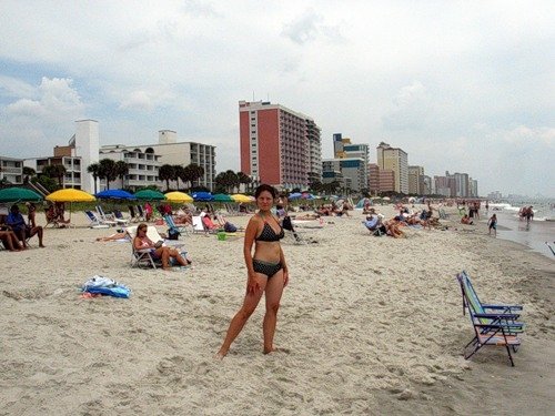 young summer and bikini beach girls