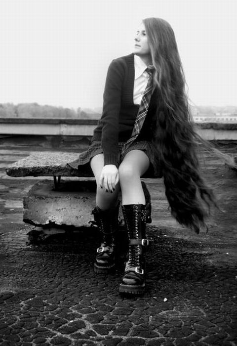 long haired girl