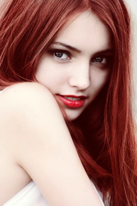 young red haired girl portrait