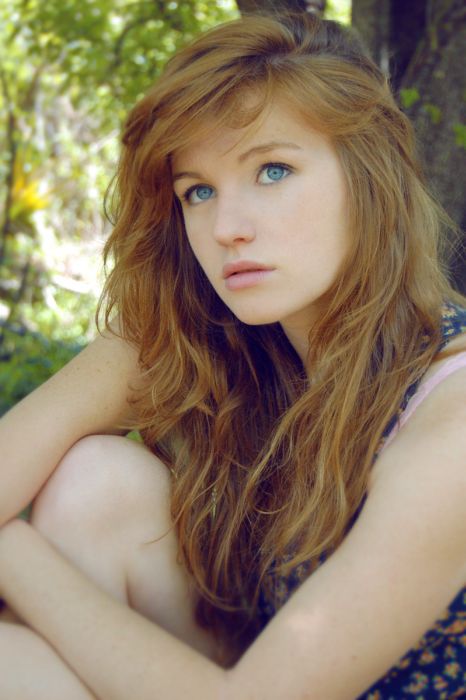 young red haired girl portrait