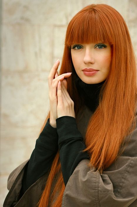 young red haired girl portrait