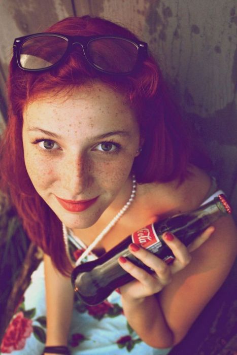 young red haired girl portrait