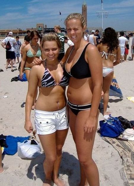 young summer and bikini beach girls