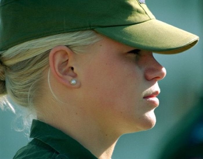 girl in a military