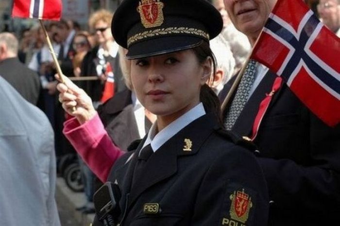 girl in a military